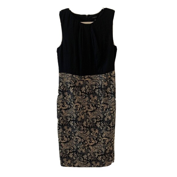 Talbots Womens Size 8 Multicolor Paisley Colorblock Sheath Career Cocktail Dress - Picture 1 of 6